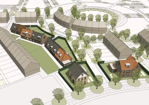Overzicht Nieuwbouw woningen Molenvliet Tholen