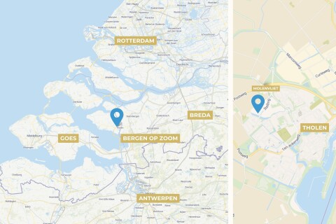 Waar ligt Molenvliet in Tholen