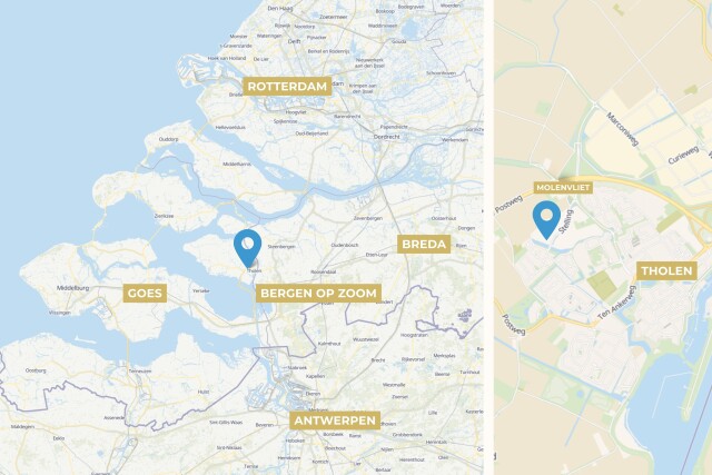 Waar ligt Molenvliet in Tholen